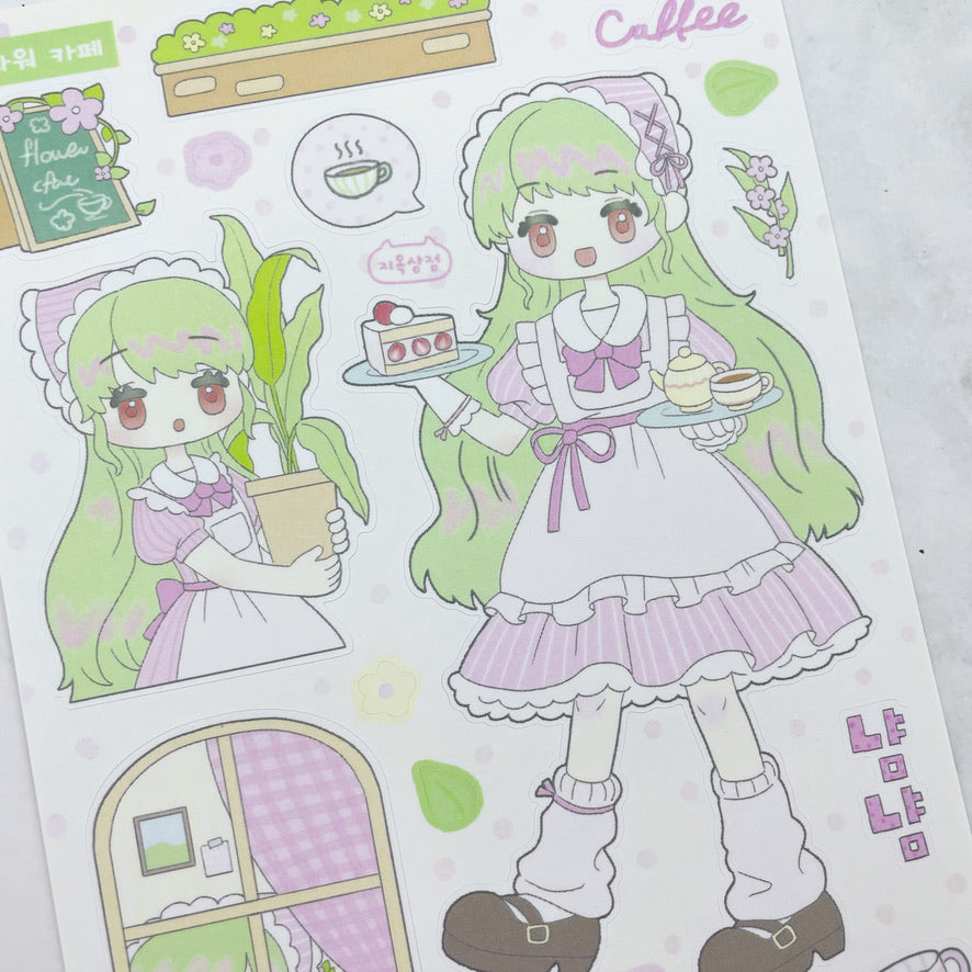 Jiok Flower Cafe sticker B585