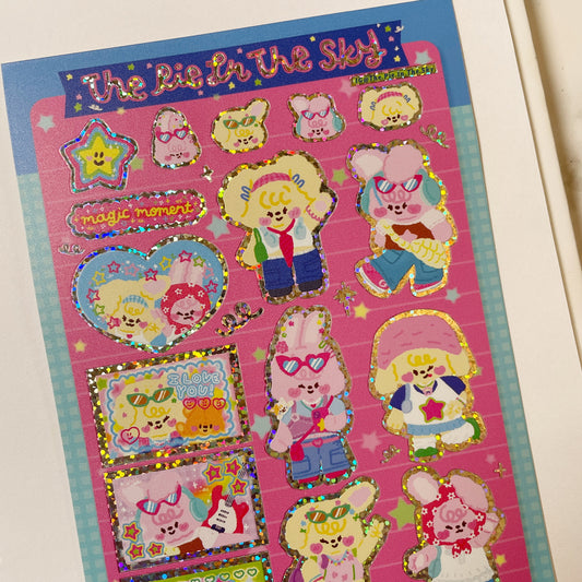 The Pie in the Sky Magic Moment sparkle sticker b536