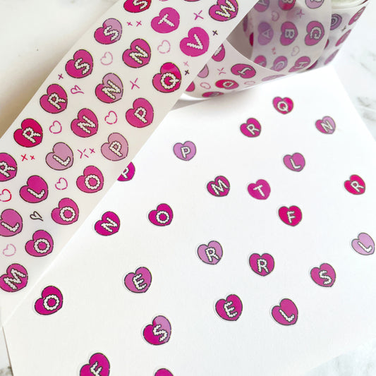 Sulgi Sulgi Pink Heart Letters sticker roll w149