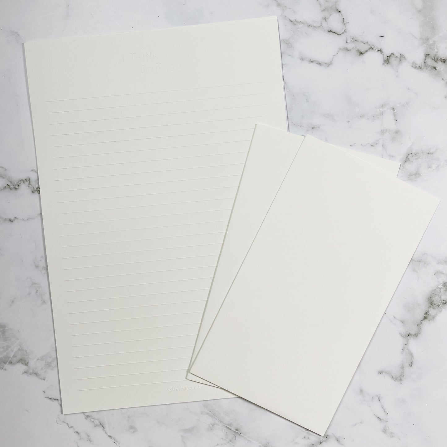 Cream color embossed Letter Set