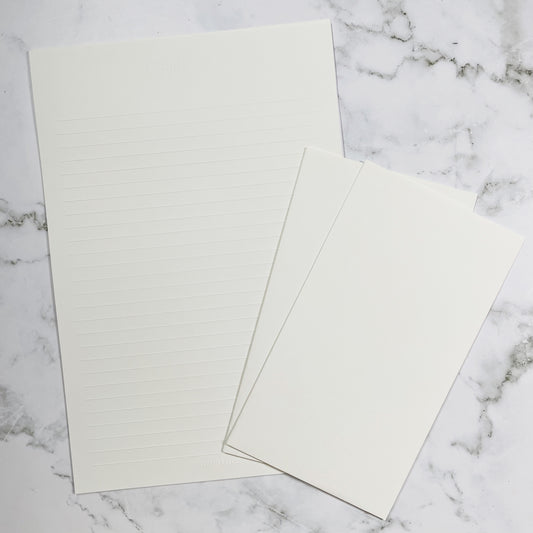 Cream color embossed Letter Set