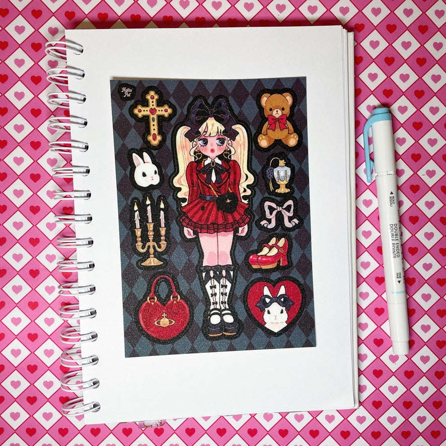 Natsuput Gothic Lolita sticker b665