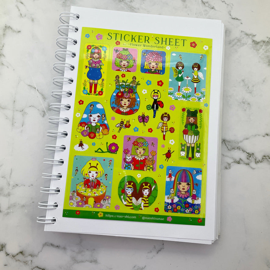 Naoshi Flower Wonderland Sticker sheet B567