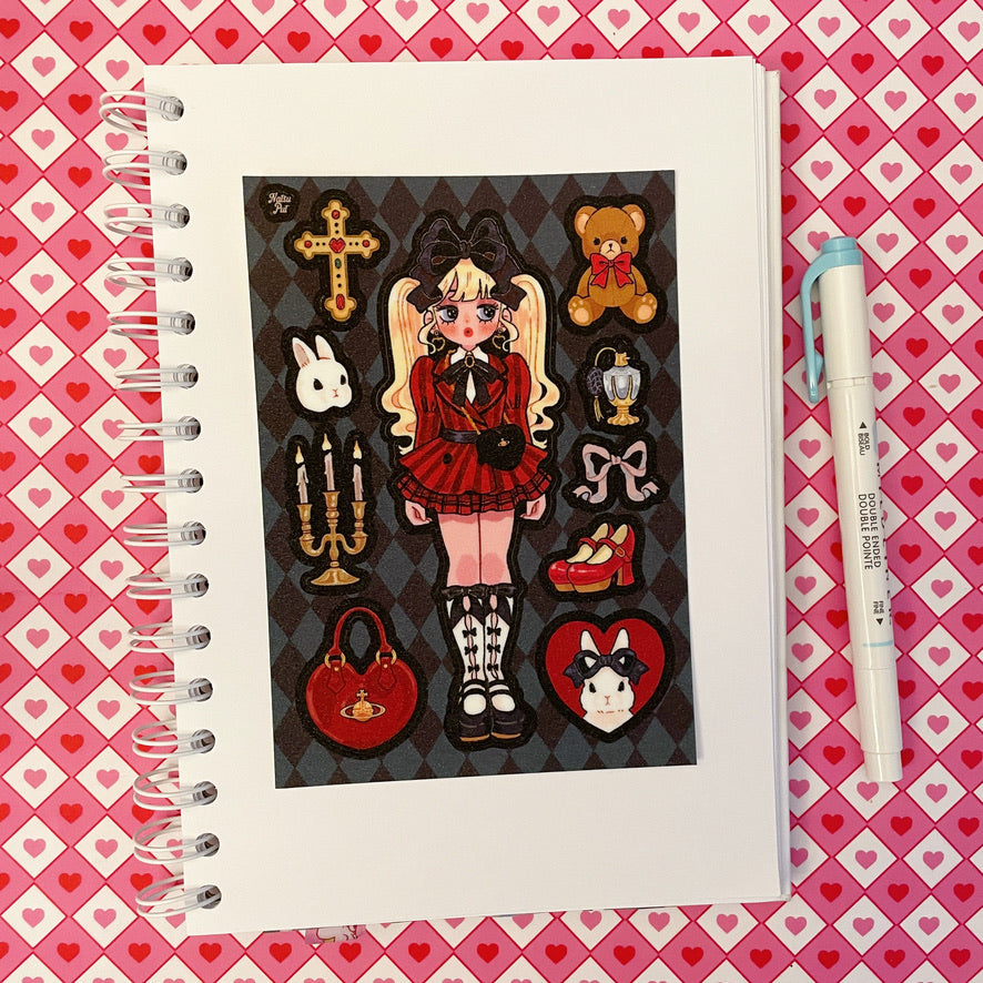 Natsuput Gothic Lolita sticker b665