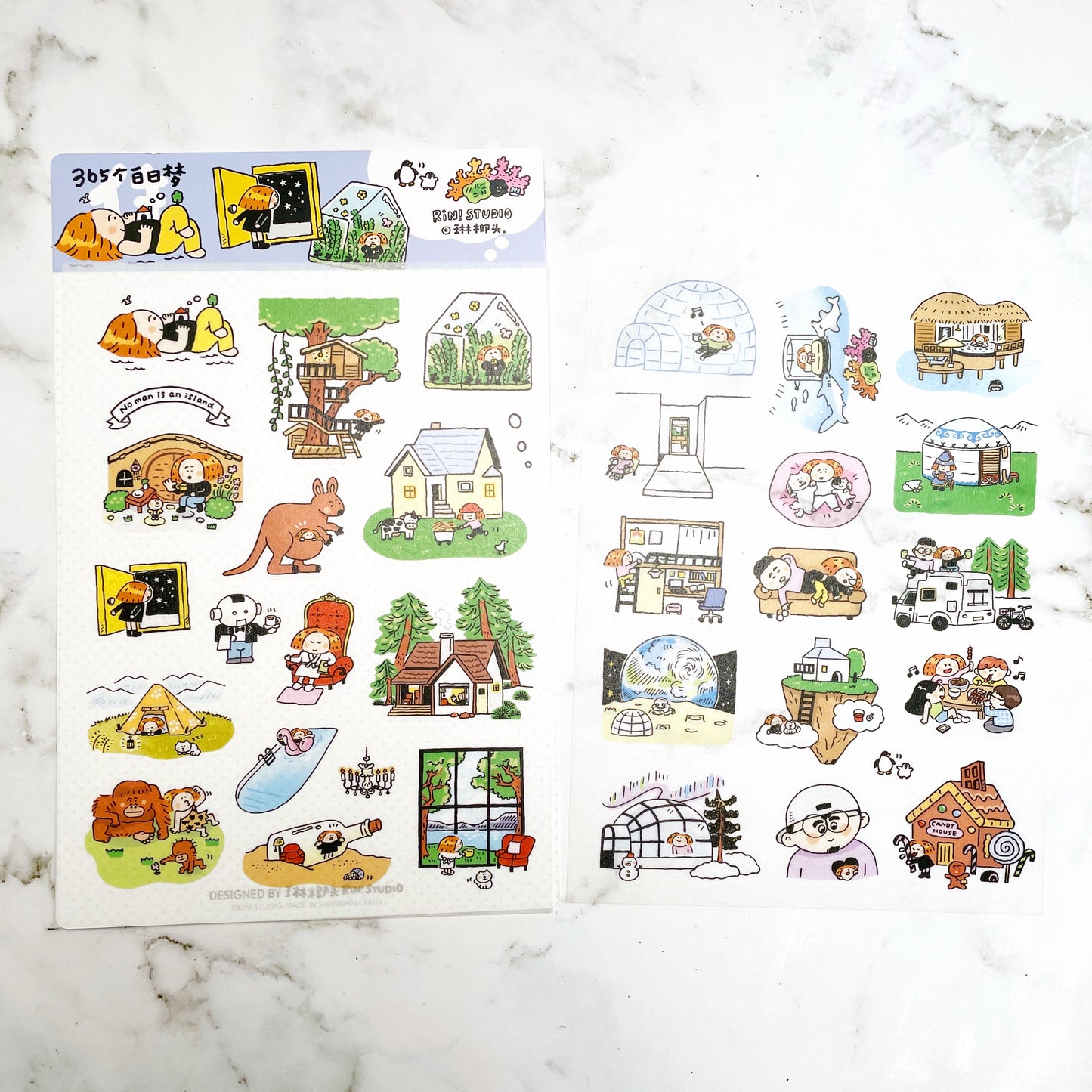 RiN! Studio Dream House (2) sticker sheets B761