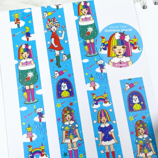 Naoshi Rainbow World Washi w187