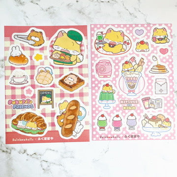 Rainbowholic x Fukupopoya Retro Cafe Washi Sticker set A5 size b838