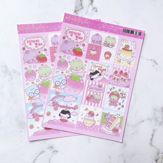 Jiok Strawberry Party 2 pc sticker B512