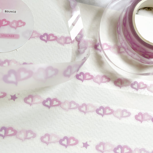 Thepuri Village Tiny Bounce Hearts tape roll w167