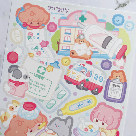 Danpoong.bom Feeling Sick sticker b523