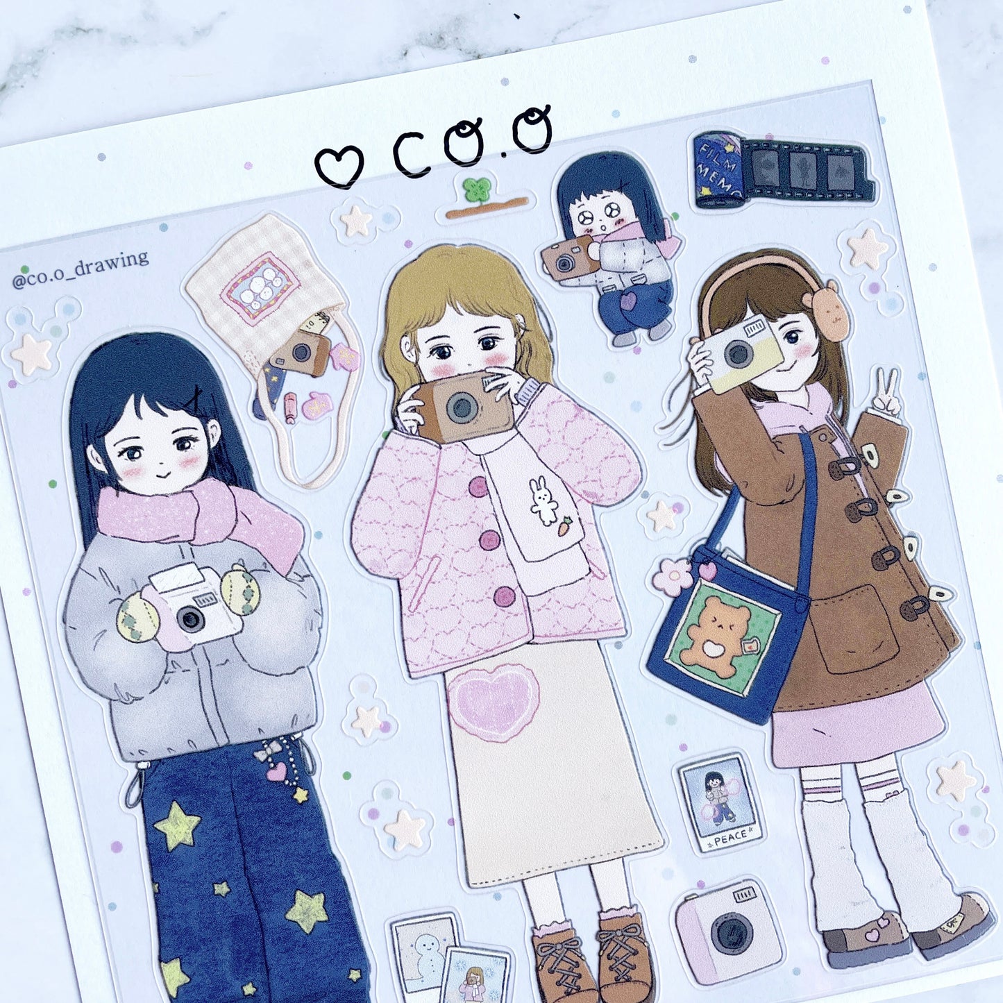 Co.o Cute Girls sticker B497