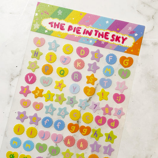 The Pie in the Sky Letters sticker b543