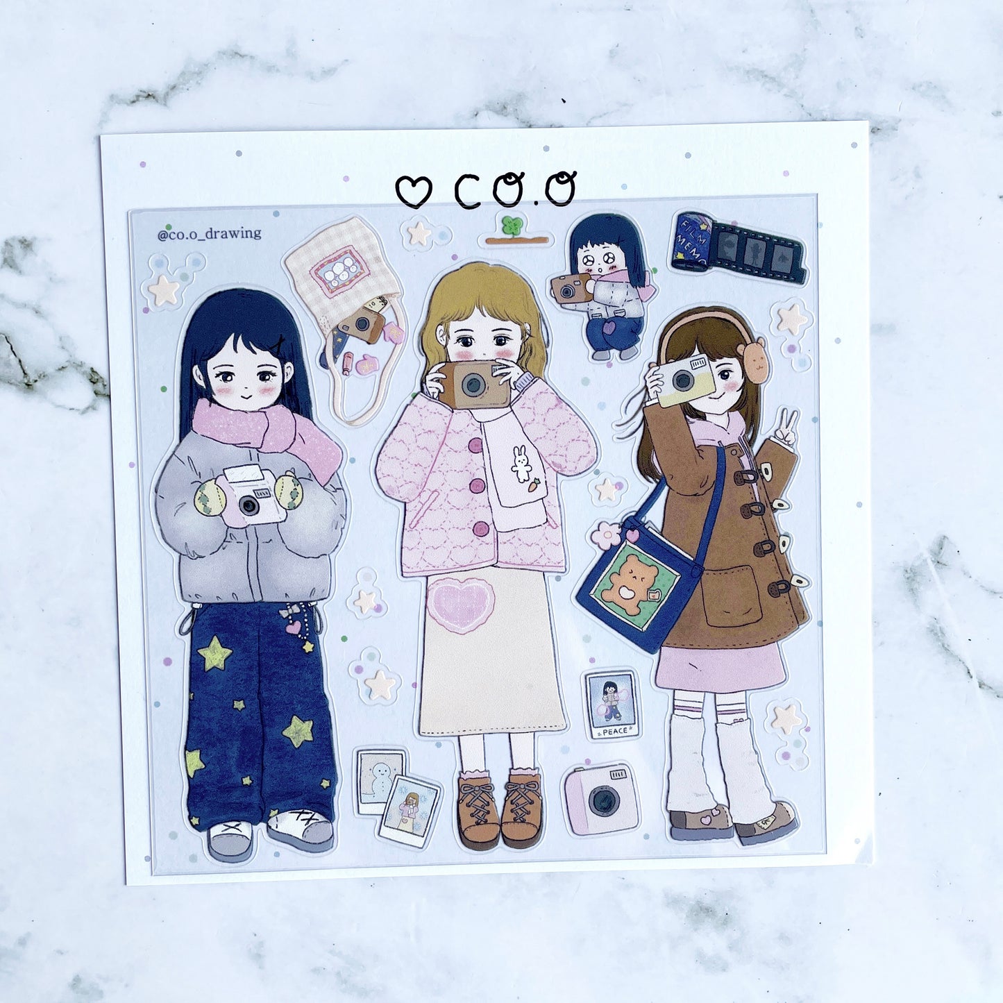 Co.o Cute Girls sticker B497