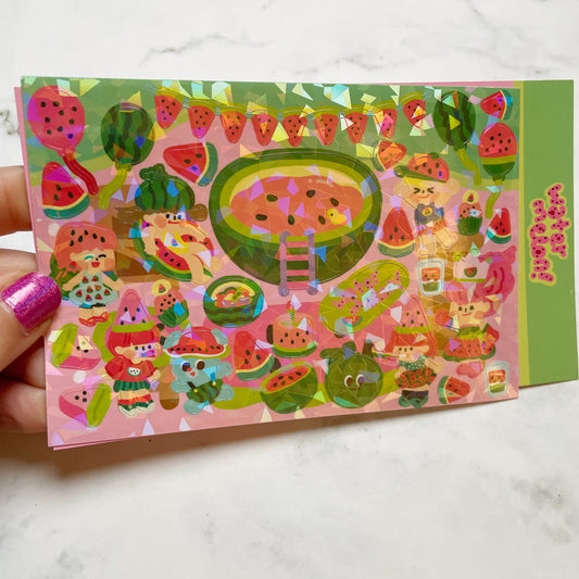 Dingamart Watermelon sparkle sticker b825
