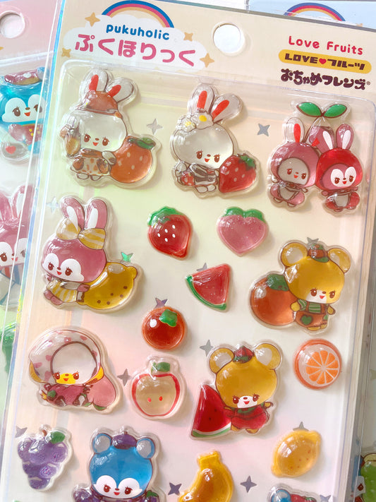 Rainbowholic x Ochame Friends 3D Sticker Fruits