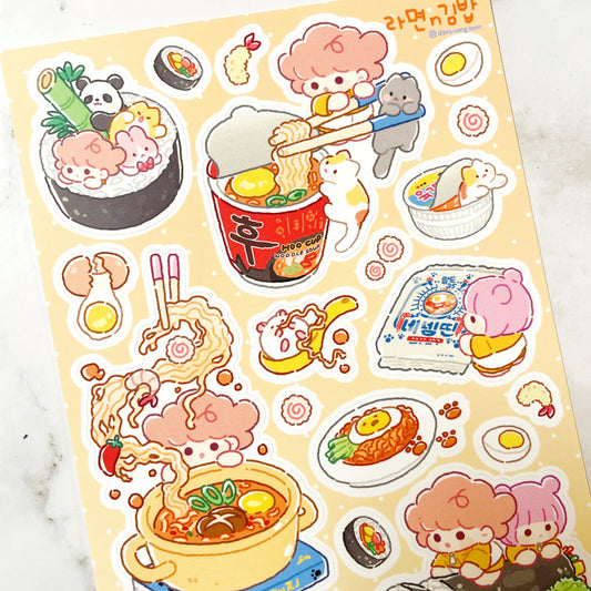 Danpoong.bom ramen and gimbab sticker b528