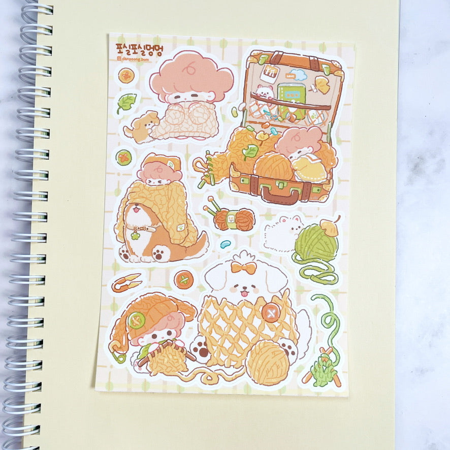 Danpoong.bom Knitting sticker b718