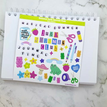 Junk Journal Club vinyl sticker sheet v14