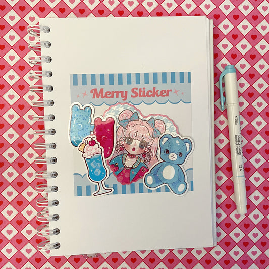 Natsuput Blue sticker pack b661