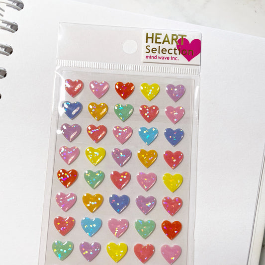 Mindwave Epoxy Rainbow Heart stickers A569