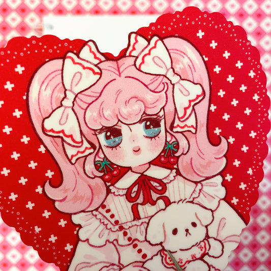 Natsuput Red Heart sticker b664