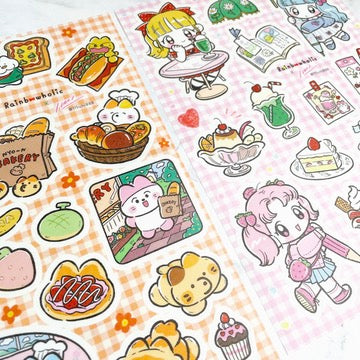 Rainbowholic x Ichi Cafe Washi Sticker set A5 size b837