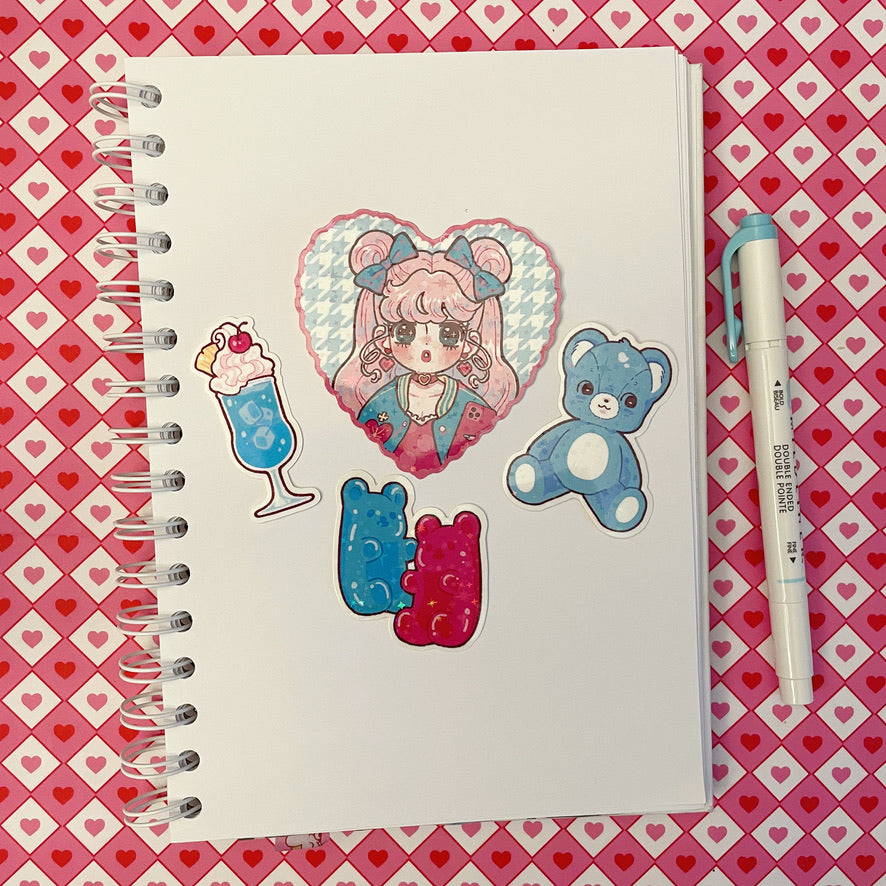 Natsuput Blue sticker pack b661