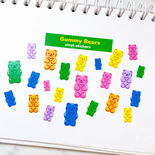 Gummy Bears vinyl sticker sheet v7