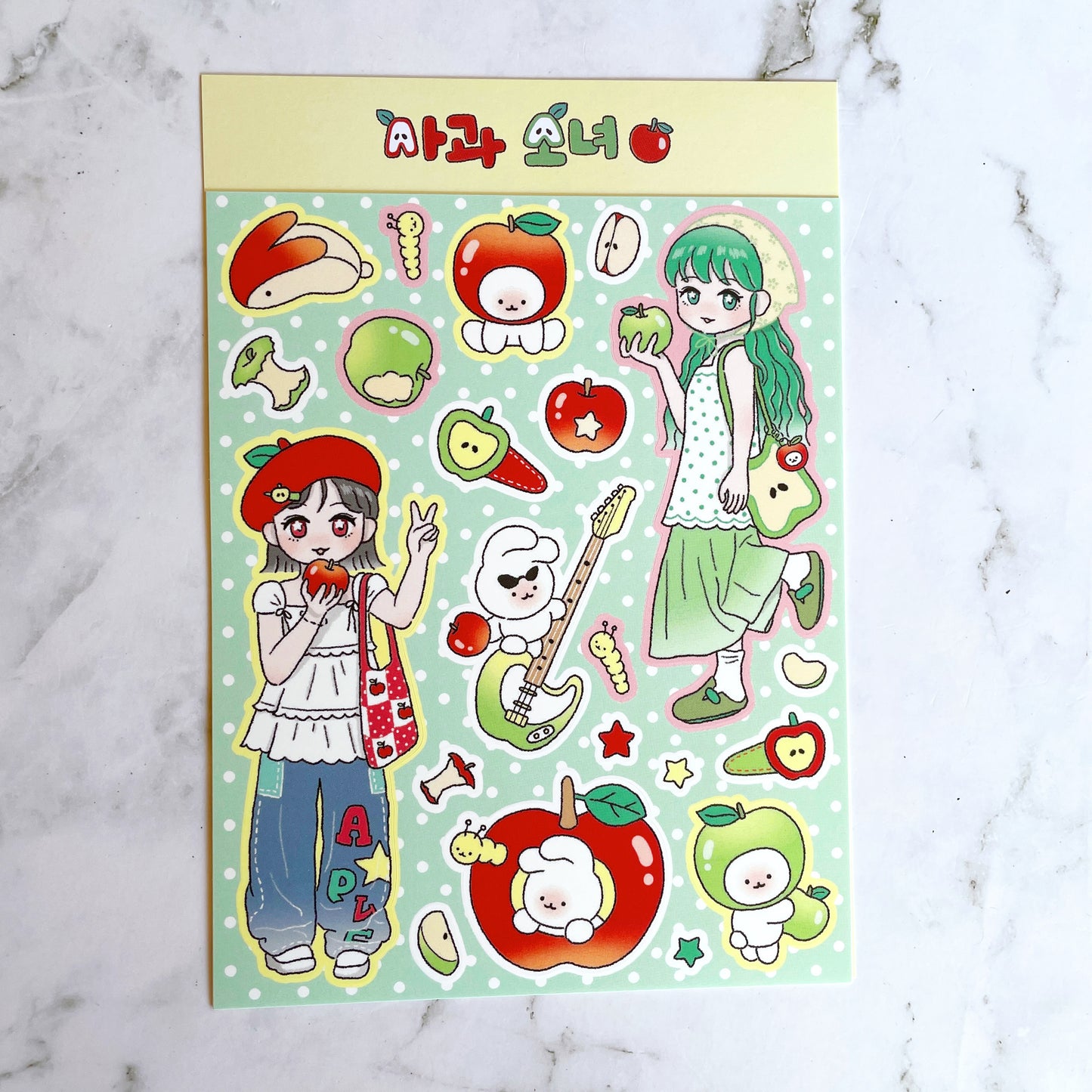 Ato and Bandi Apple Girls sticker b694