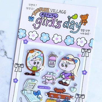 Thepuri Village Girl's Day  sticker B458