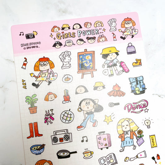 RiN! Studio Girls Power (2) sticker sheets B760