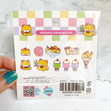 Rainbowholic x Fukupopoya Cafe Flake Sticker set 56 pcs f4