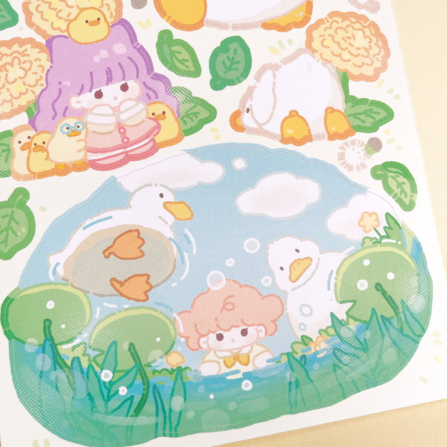 Danpoong.bom Duck friends sticker b708