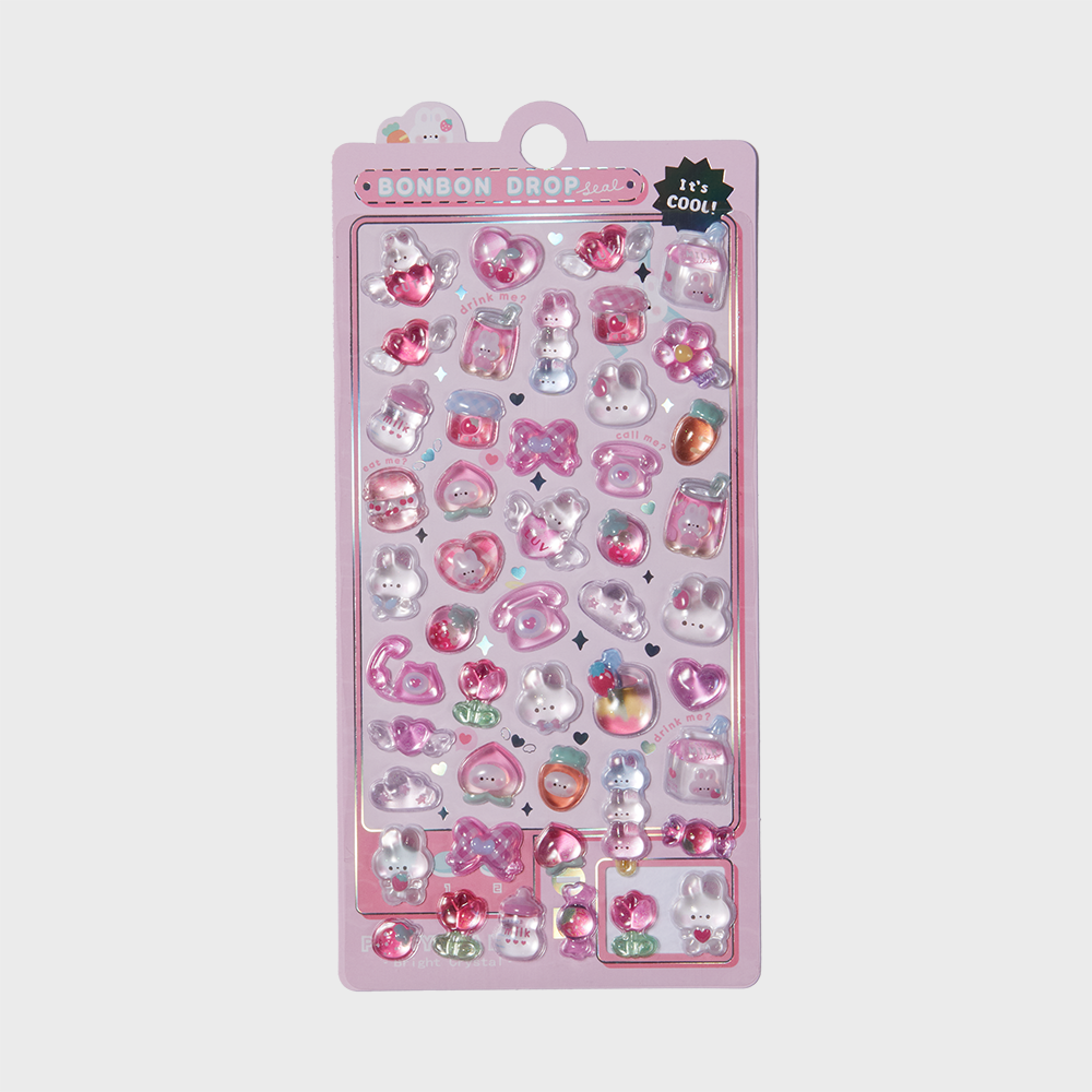 Bon Bon Drop stickers Pink Bunny B613