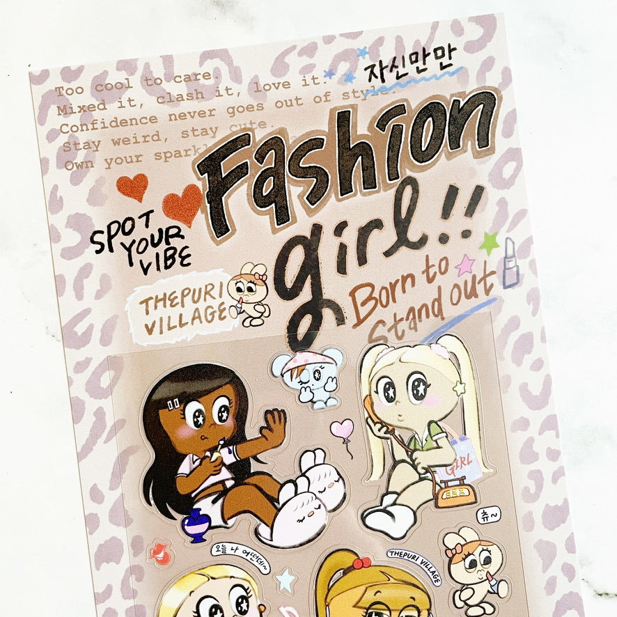 Thepuri Village Fashion Girl sticker sheet b825