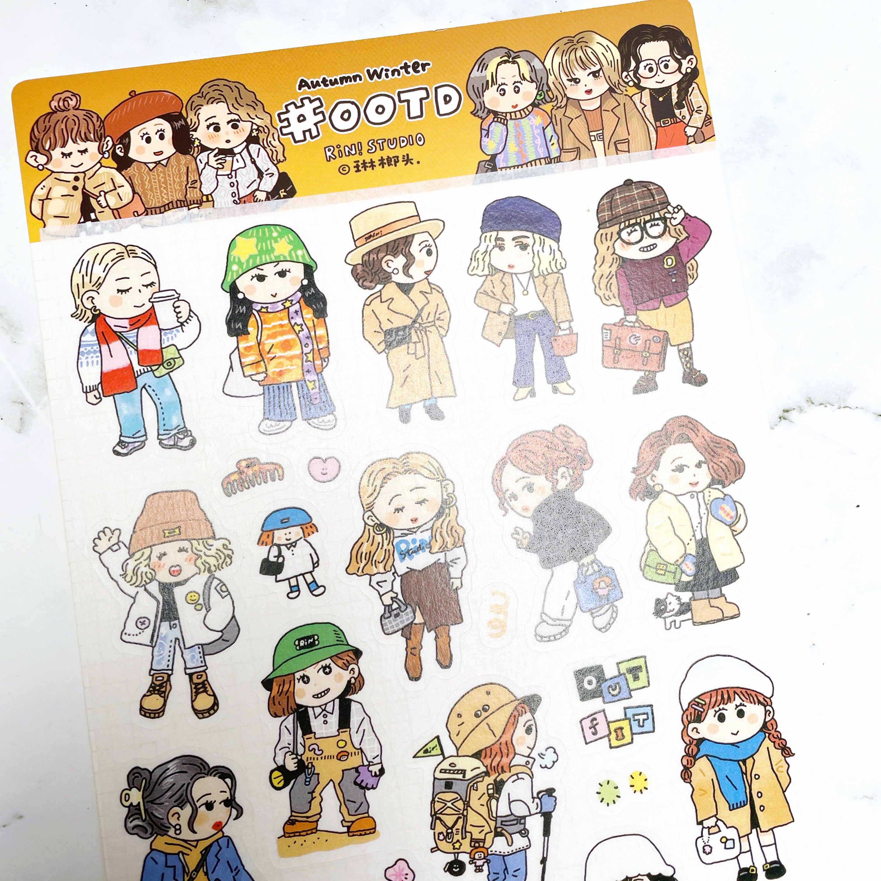 RiN! Studio #OOTD (2) sticker sheets B758 – Wacky Mail Pop