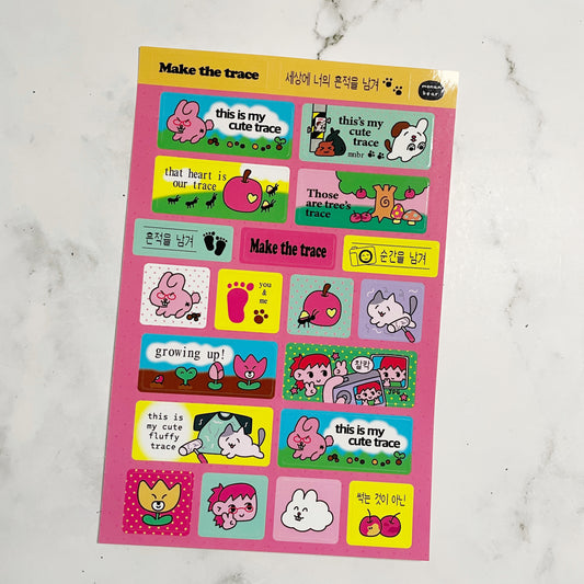Monan Bear Make the trace sticker b439