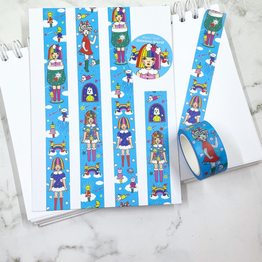 Naoshi Rainbow World Washi w187