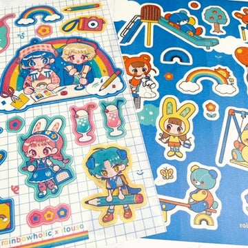 Rainbowholic x Itousa Payground Washi Sticker set A5 size b835