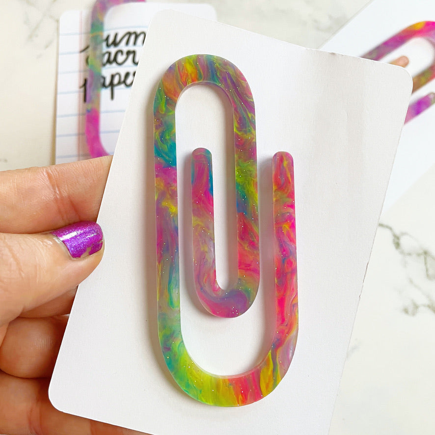 Unicorn Galaxy Jumbo Acrylic Paper Clip