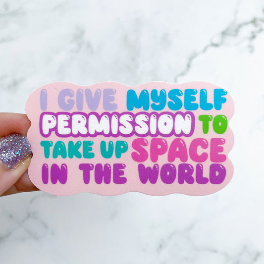 Permission vinyl sticker