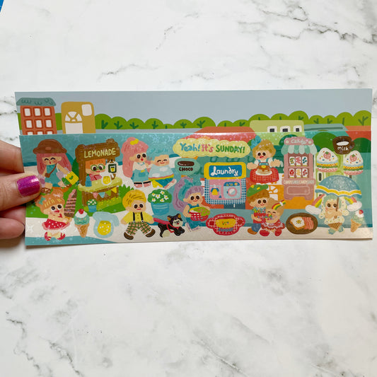 Dingamart Sunday People long sticker b828
