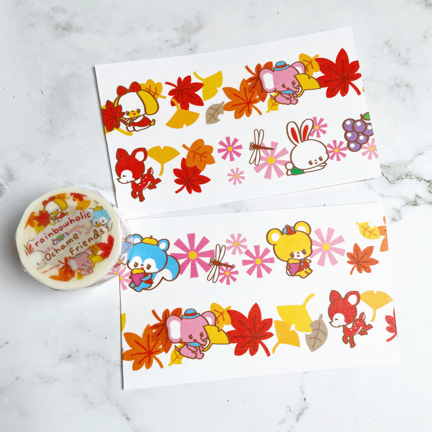 Rainbowholic x Ochame Friends Autumn Washi Tape W3