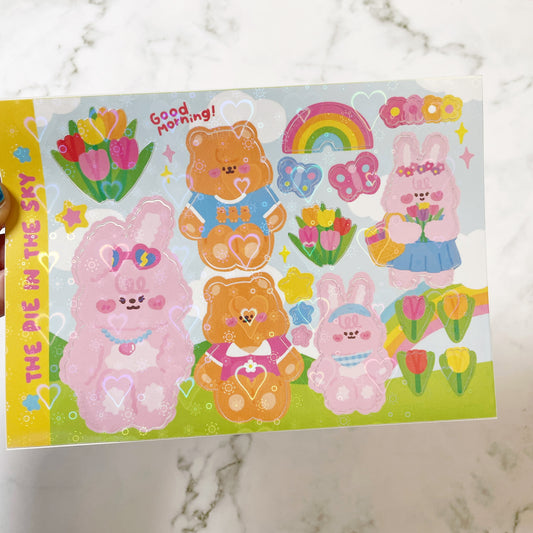 The Pie in the Sky Good Morning sparkle sticker b538