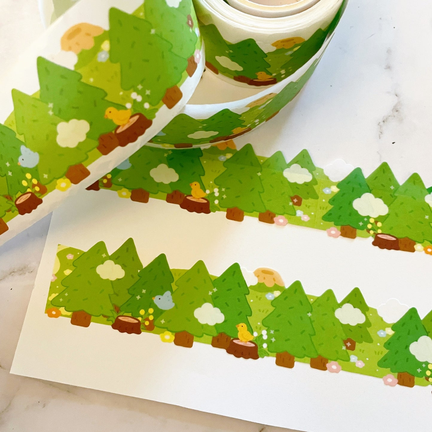 Red Bean Village Die Cut Forest washi w174
