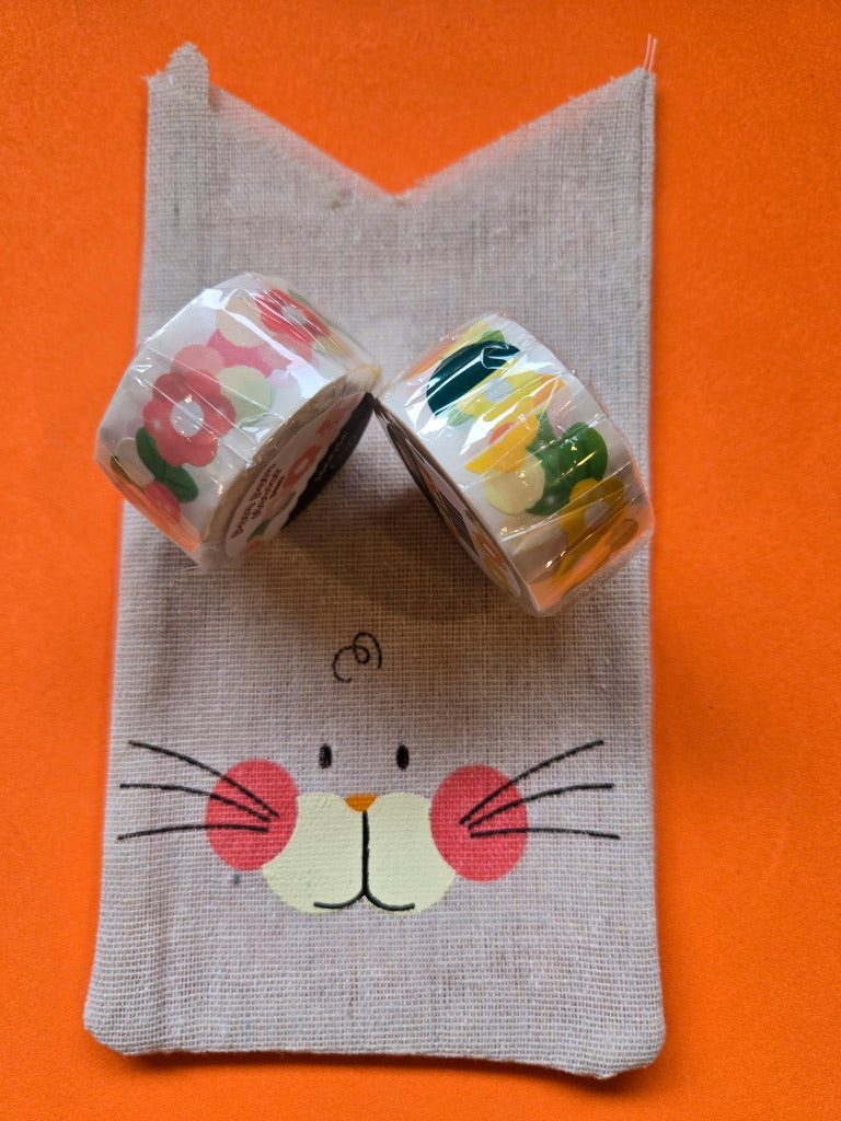 Bunny Bag with Flower Washi set