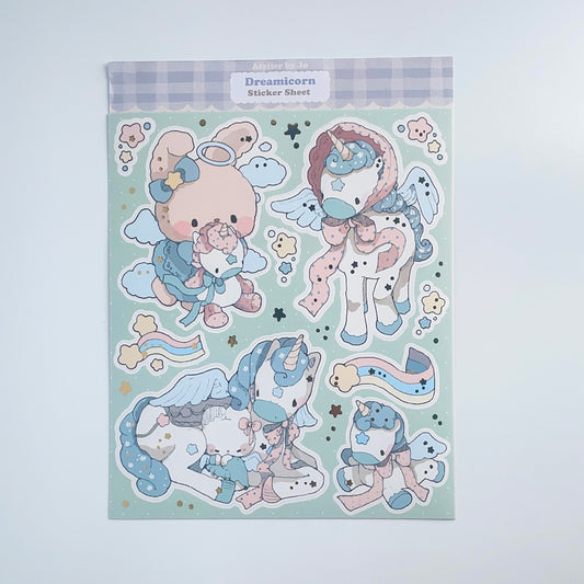 Atelier by Jo Dreamicorn large sticker sheet b844