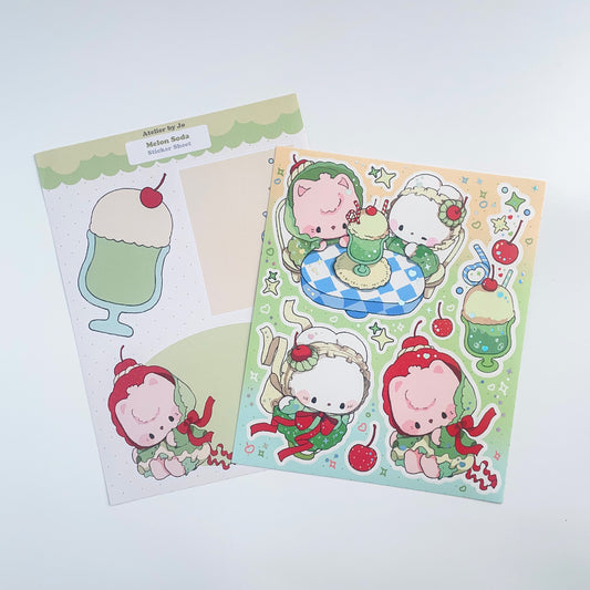 Atelier by Jo Melon Soda large sticker sheet b845