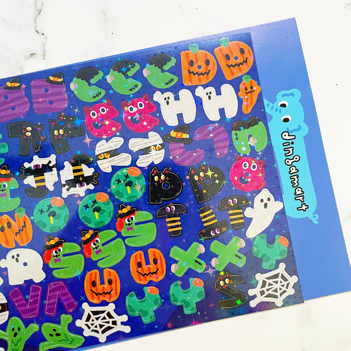 Dingamart Halloween letters sticker b644