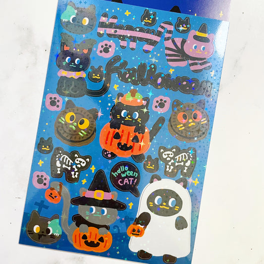 Dingamart Halloween Cat sticker B642